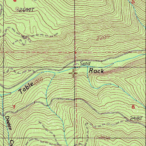 Topographic Map of Image Creek, OR