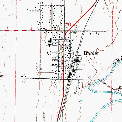 Topographic Map of Imbler, OR