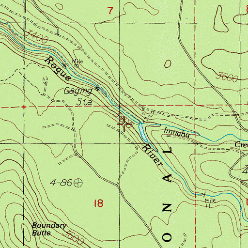Topographic Map of Imnaha Creek, OR