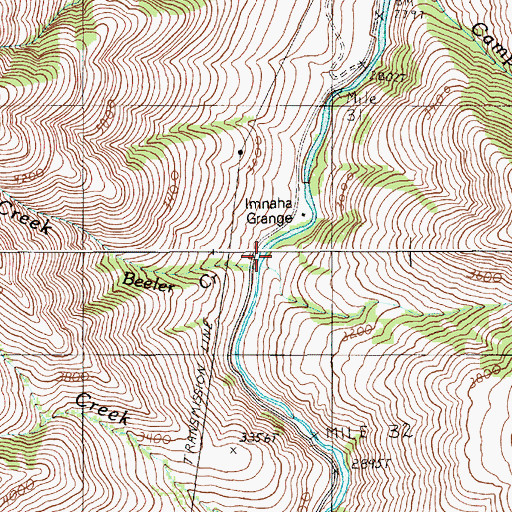 Topographic Map of Imnaha Grange, OR