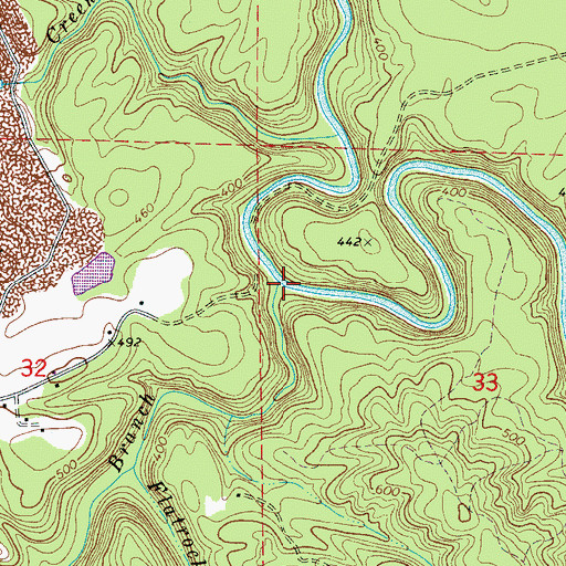 Topographic Map of Black Branch, AL