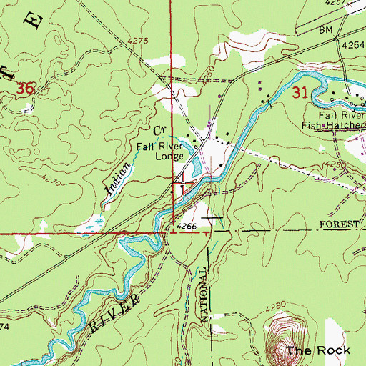 Topographic Map of Indian Creek, OR
