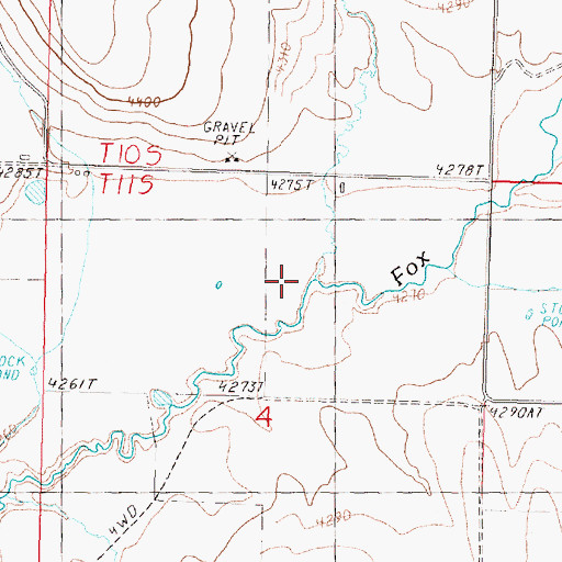 Topographic Map of Indian Creek, OR