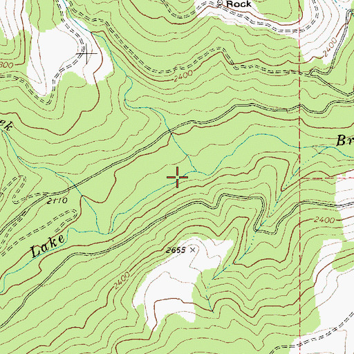 Topographic Map of Indian Creek, OR
