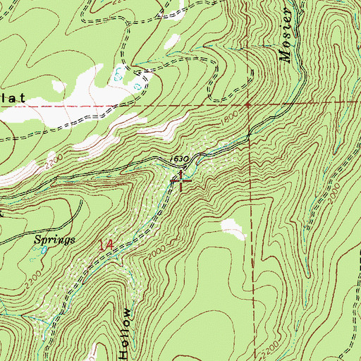 Topographic Map of Indian Creek, OR