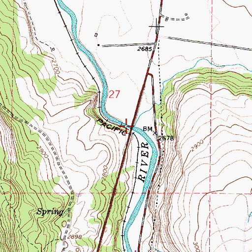 Topographic Map of Indian Creek, OR