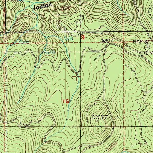 Topographic Map of Indian Creek Trail, OR