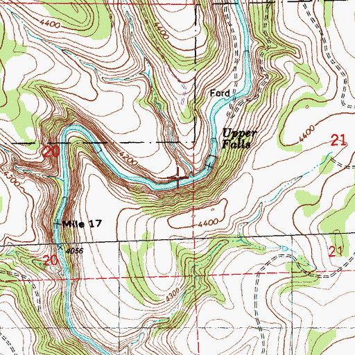 Topographic Map of Indian Trail Creek, OR
