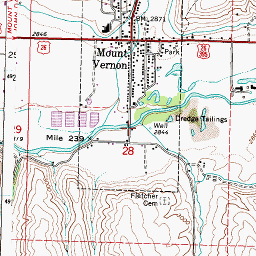 Topographic Map of Ingle Creek, OR