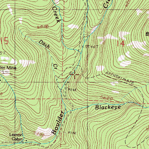 Topographic Map of Ingram Creek, OR
