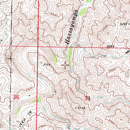 Topographic Map of Slim Jim Creek, AZ