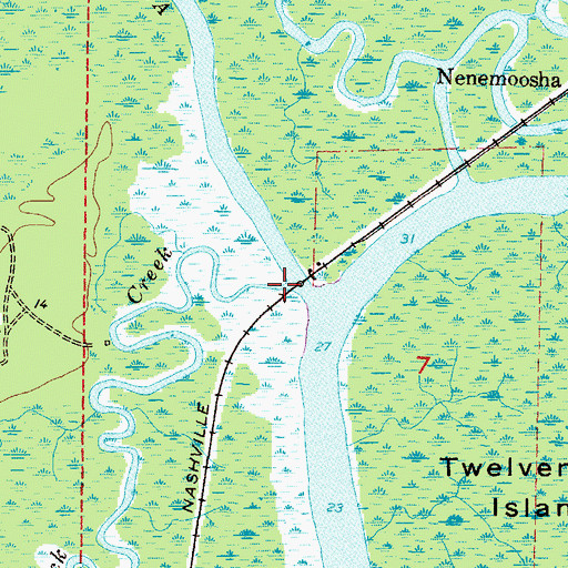 Topographic Map of Black Creek, AL