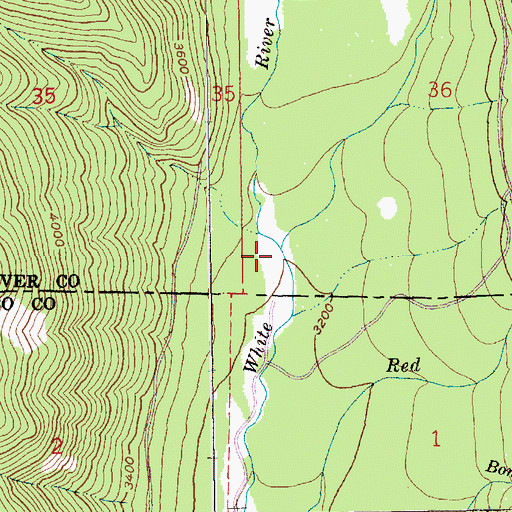 Topographic Map of Iron Creek, OR