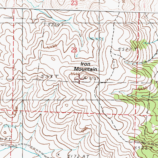 Topographic Map of Iron Mountain, OR