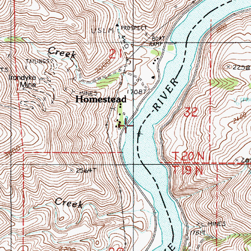 Topographic Map of Irondyke Creek, OR