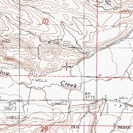 Topographic Map of Ironside School (historical), OR