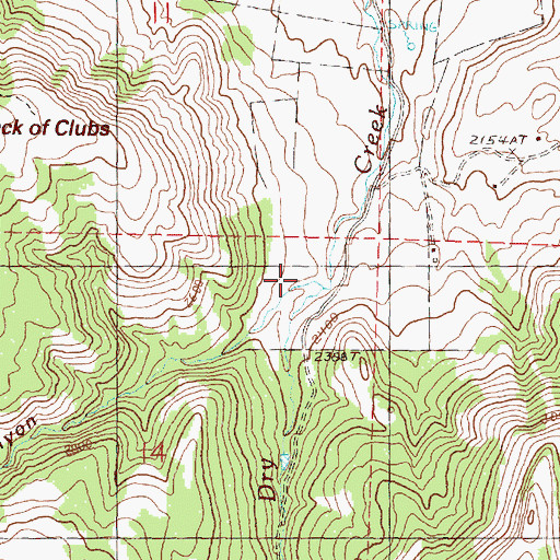 Topographic Map of Irvin Canyon, OR