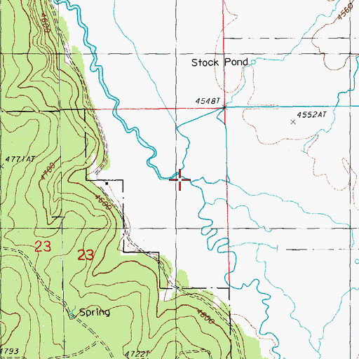 Topographic Map of Irving Creek, OR