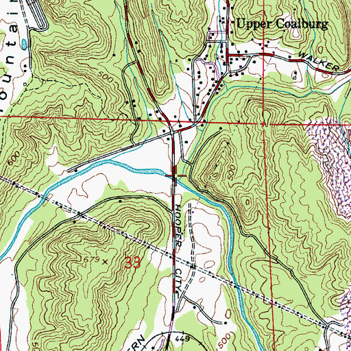 Topographic Map of Black Creek, AL