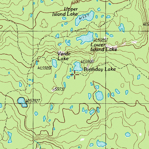 Topographic Map of Island Lake Trail, OR