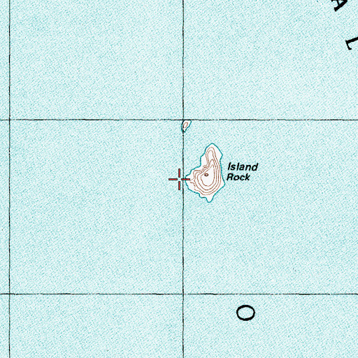 Topographic Map of Island Rock, OR