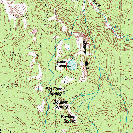 Topographic Map of Lake Ivern, OR