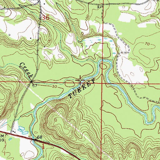 Topographic Map of Black Creek, AL