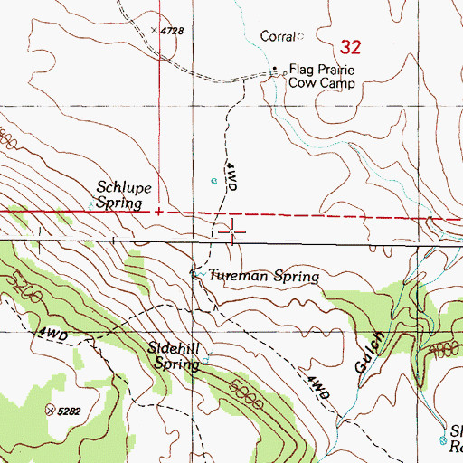 Topographic Map of JB Reservoir, OR