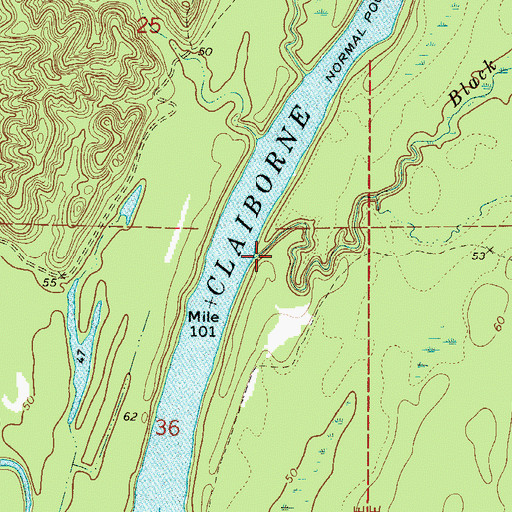 Topographic Map of Black Creek, AL