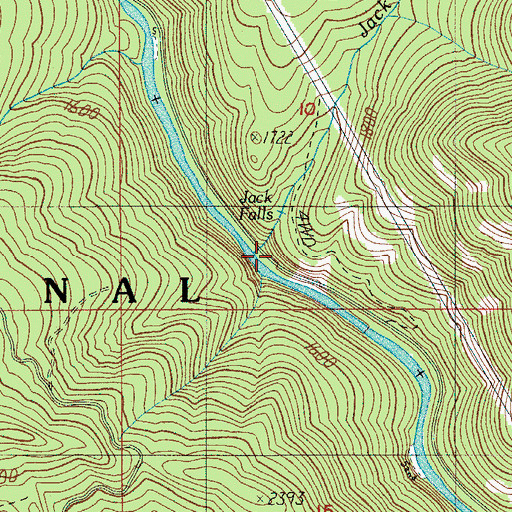 Topographic Map of Jack Creek, OR