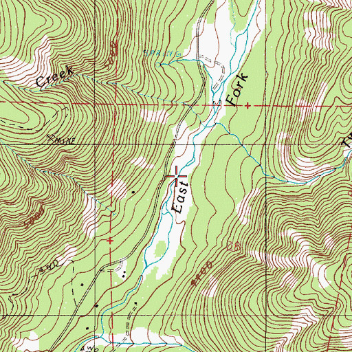 Topographic Map of Jack Creek, OR