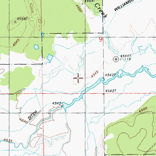 Topographic Map of Jack Creek, OR