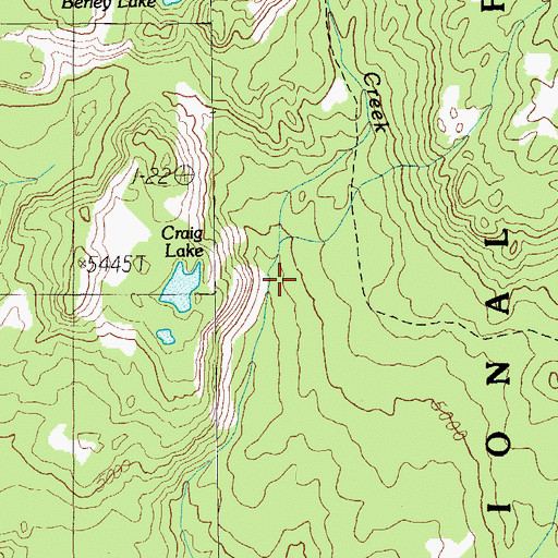 Topographic Map of Jack Shelter, OR