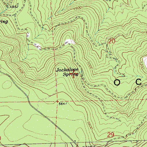 Topographic Map of Jackalope Spring, OR