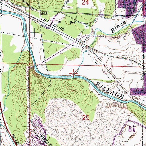 Topographic Map of Black Creek, AL