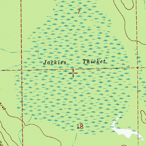 Topographic Map of Jackies Thicket, OR