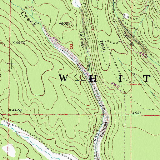 Topographic Map of Jackknife Creek, OR