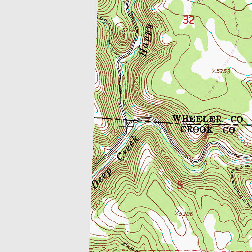 Topographic Map of Jackson Creek, OR