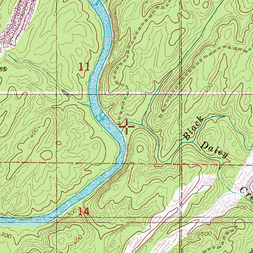 Topographic Map of Black Creek, AL
