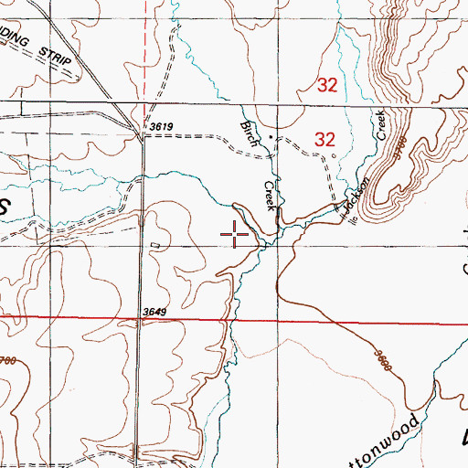 Topographic Map of Jackson Creek, OR