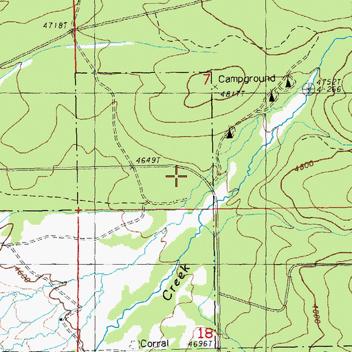 Topographic Map of Jackson Creek Guard Station, OR