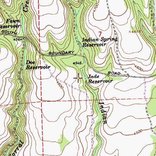 Topographic Map of Jade Reservoir, OR