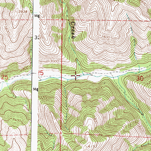 Topographic Map of Jake Creek, OR