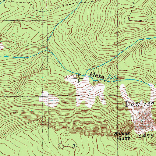 Topographic Map of James Creek, OR