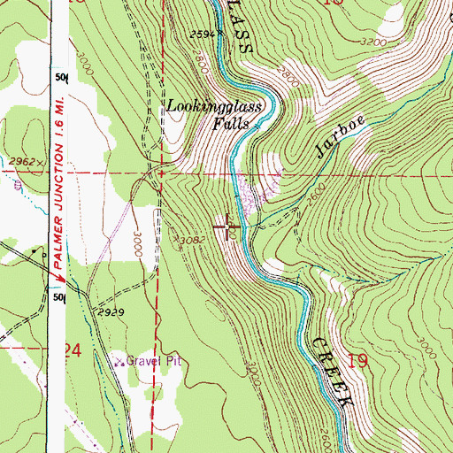 Topographic Map of Jarboe Creek, OR