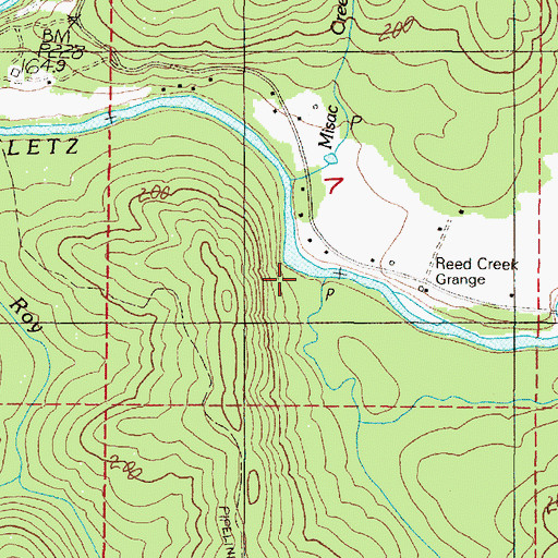 Topographic Map of Jaybird Creek, OR