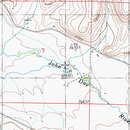 Topographic Map of Jeff Davis Creek, OR