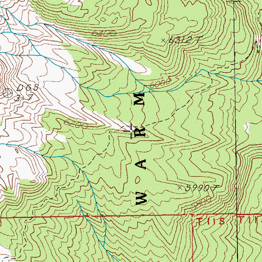 Topographic Map of Jefferson Creek Trail, OR
