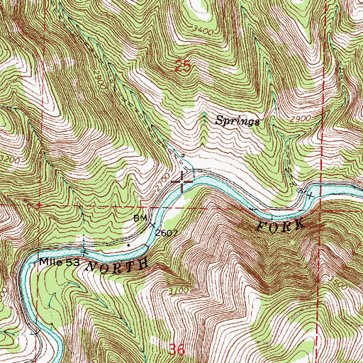 Topographic Map of Jericho Creek, OR