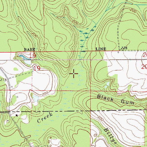 Topographic Map of Black Gum Head, AL